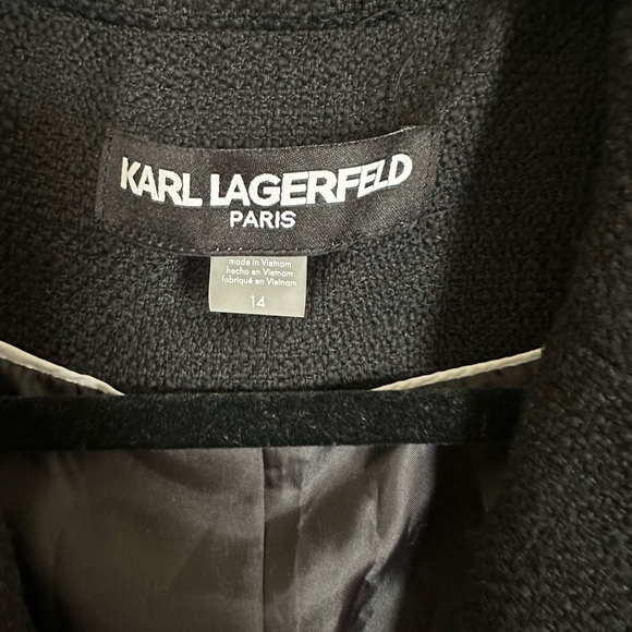Karl Lagerfeld Paris Tweed Blazer - Picture 4 of 5